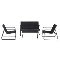 Salon de jardin bas 4 places Premio2 Canapé + 2 fauteuils
